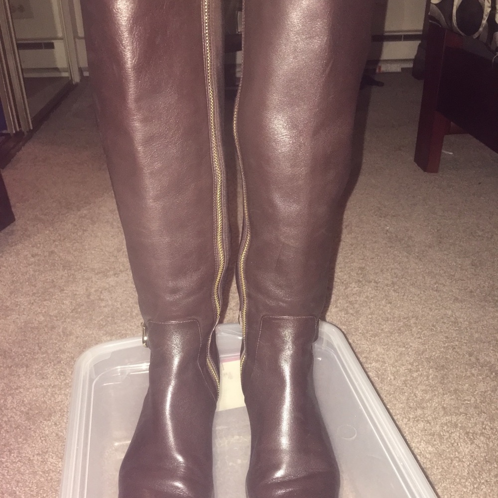 Micheal Kors Hamilton Tall  Dark Chocolate Boots